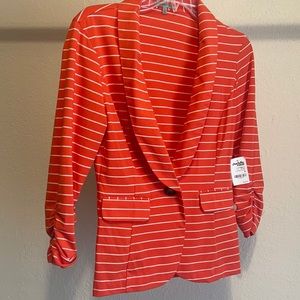 Brand New Peach and White lightweight Blazer